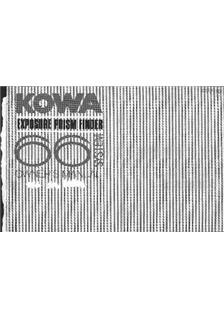 Kowa Super 66 manual. Camera Instructions.